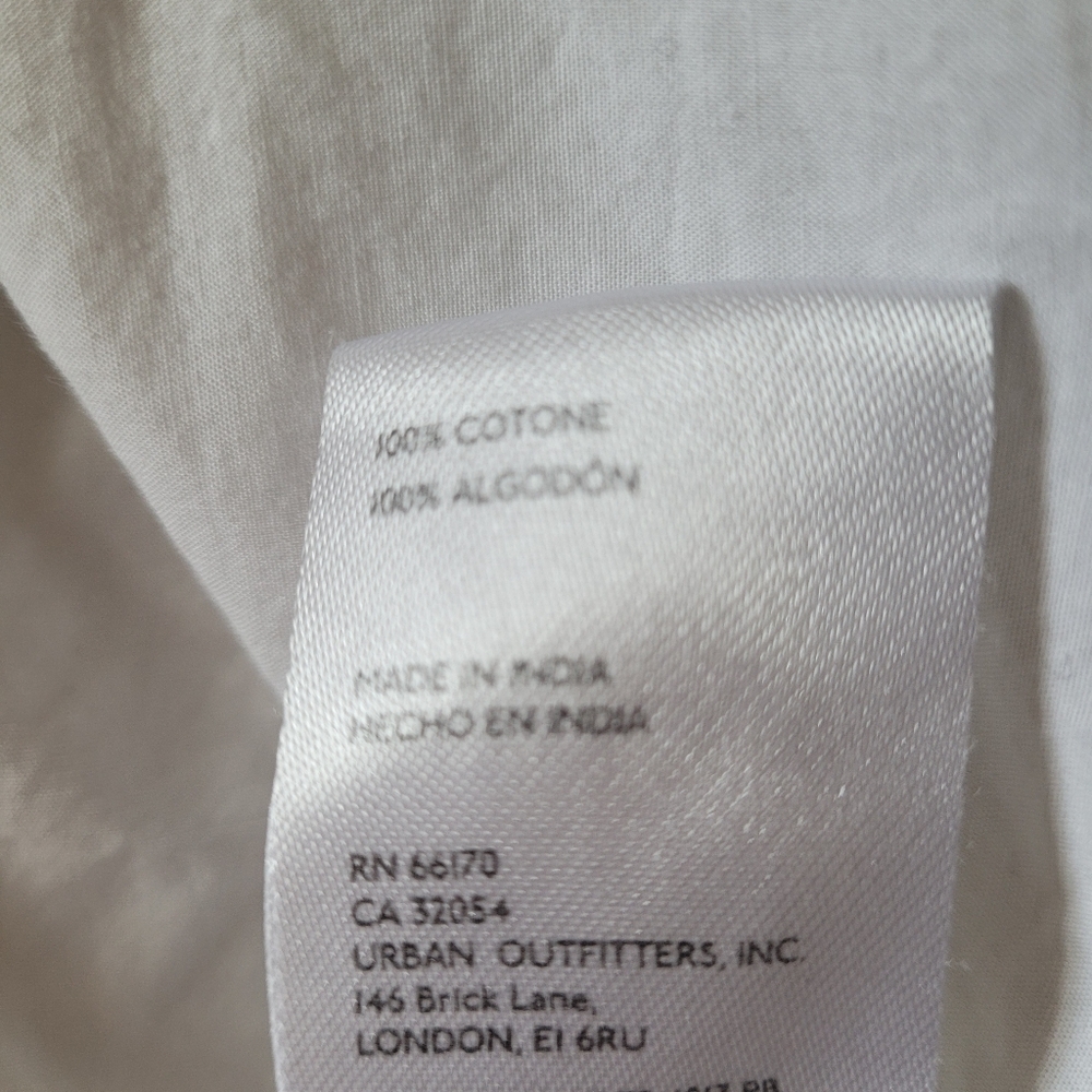 Anthropologie White Short Sleeves Blouse. Cotton - Picture 7 of 7
